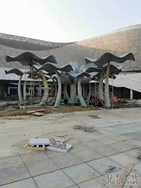 金屬荷葉雕塑通用，城市雕塑，不銹鋼荷葉雕塑指用廠家