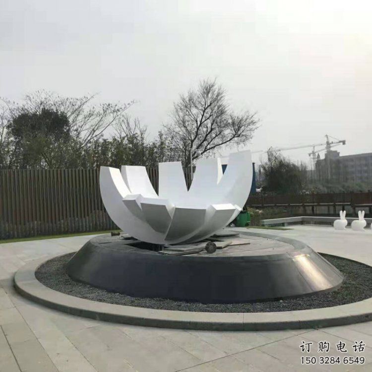 幾何蓮花雕塑優(yōu)選，陸地擺件，廣場幾何蓮花雕塑供給