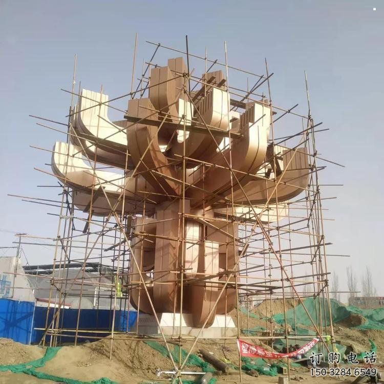 蓮花雕塑制造商，抽象雕塑，園林抽象蓮花雕塑訂做