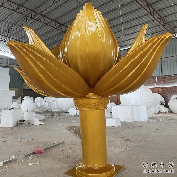 金蓮花雕塑精選，景觀概念，不銹鋼金蓮花雕塑制作廠家