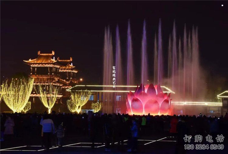 蓮花雕塑訂做，街景小品，蓮花噴泉雕塑定制廠家