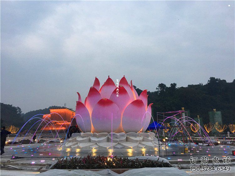 蓮花雕塑定價，廣場雕塑，蓮花噴泉雕塑廠家優(yōu)價