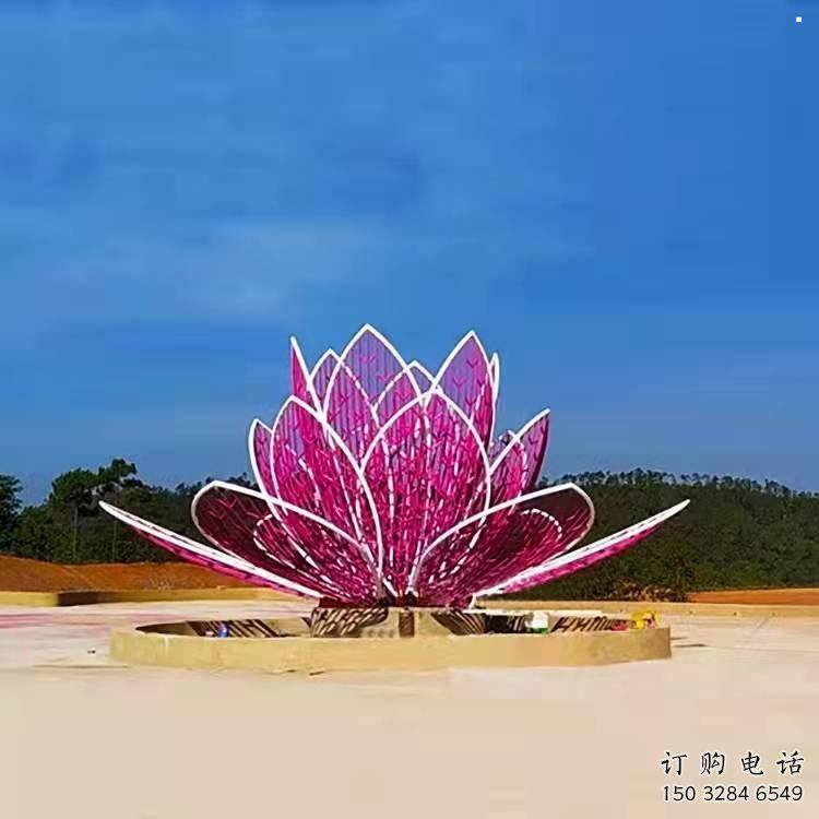 鏤空蓮花雕塑選用，酒店擺件，燈光蓮花雕塑工廠精選