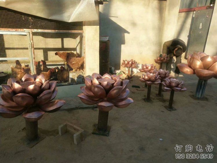 水蓮花雕塑廠家，景觀雕塑，水蓮花銅雕塑制作承接