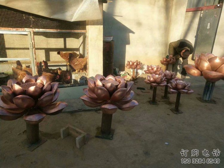 水蓮花雕塑定價，室外雕塑，水蓮花銅雕塑廠家精品