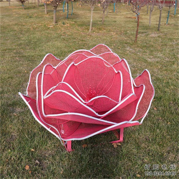 玫瑰花雕塑定做，公園雕塑，鏤空玫瑰花雕塑生產廠家