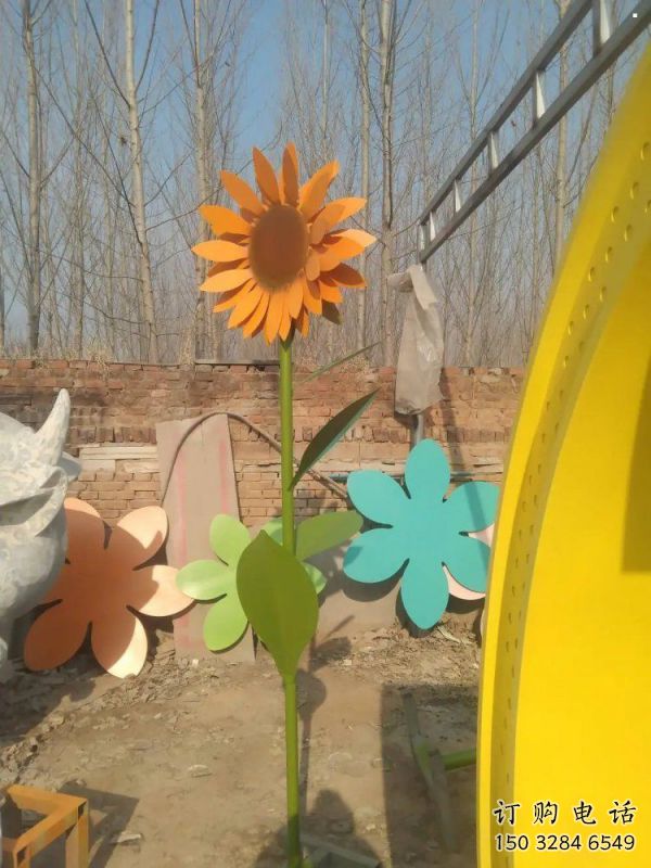 園林葵花雕塑精選，陸地?cái)[件，公園葵花雕塑精品