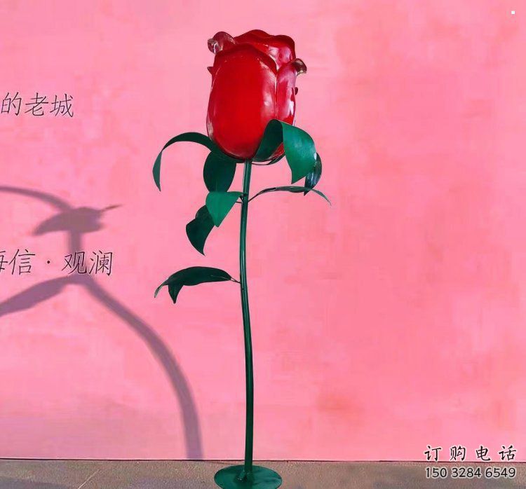 月季雕塑生產(chǎn)商，城市雕塑，月季花朵雕塑景觀常用