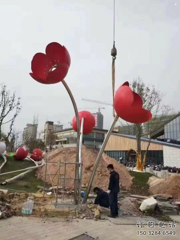 廣場花朵雕塑 廣場花朵雕塑
