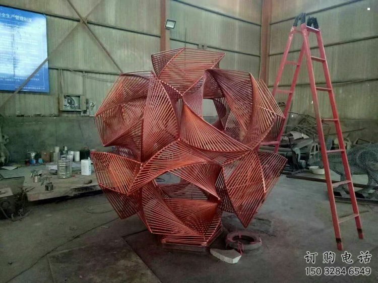 戶外花球擺放通用，陸地?cái)[件，不銹鋼花球雕塑制作廠家