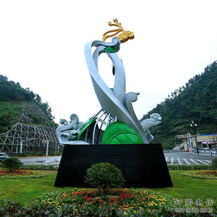 廣場(chǎng)蘭花雕塑供求，露天雕塑，蘭花花朵雕塑標(biāo)準(zhǔn)廠家