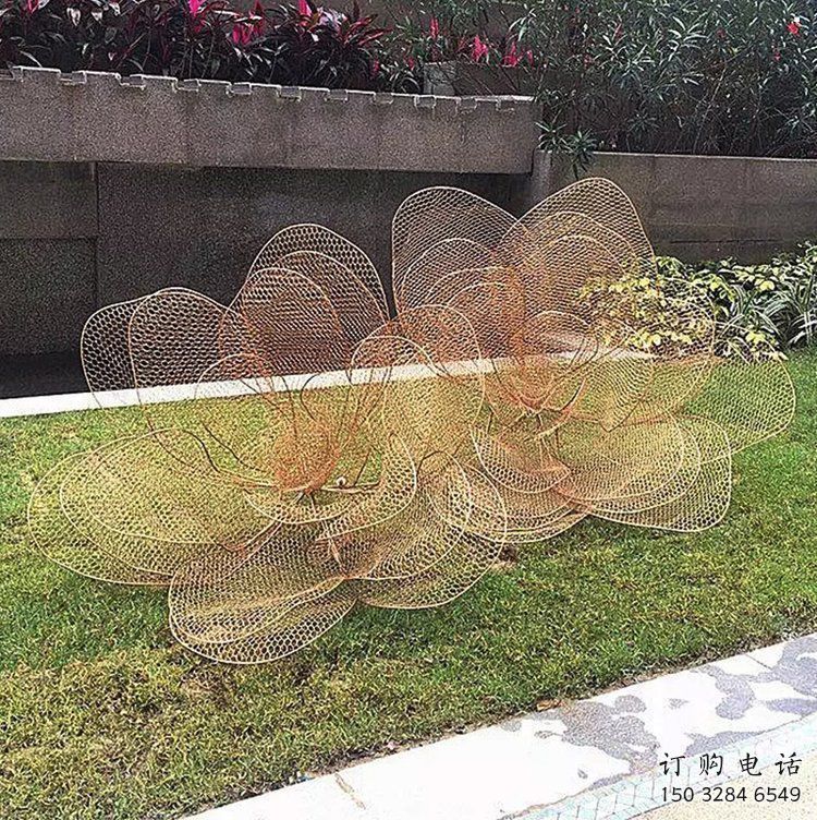 花朵雕塑選用，景區(qū)案例，鏤空花朵雕塑廠家通用