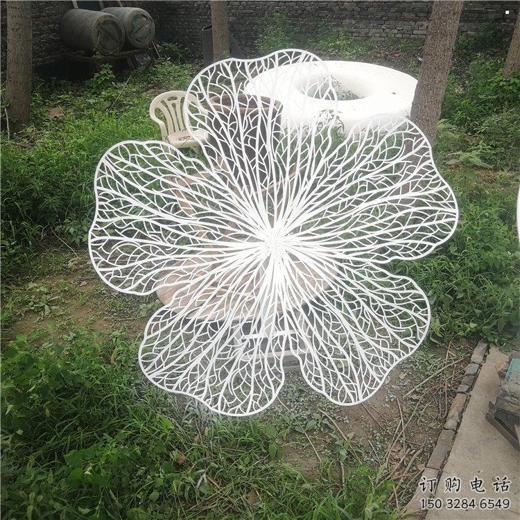 景觀花朵雕塑工程，地標(biāo)擺件，鏤空花朵雕塑廠家精選