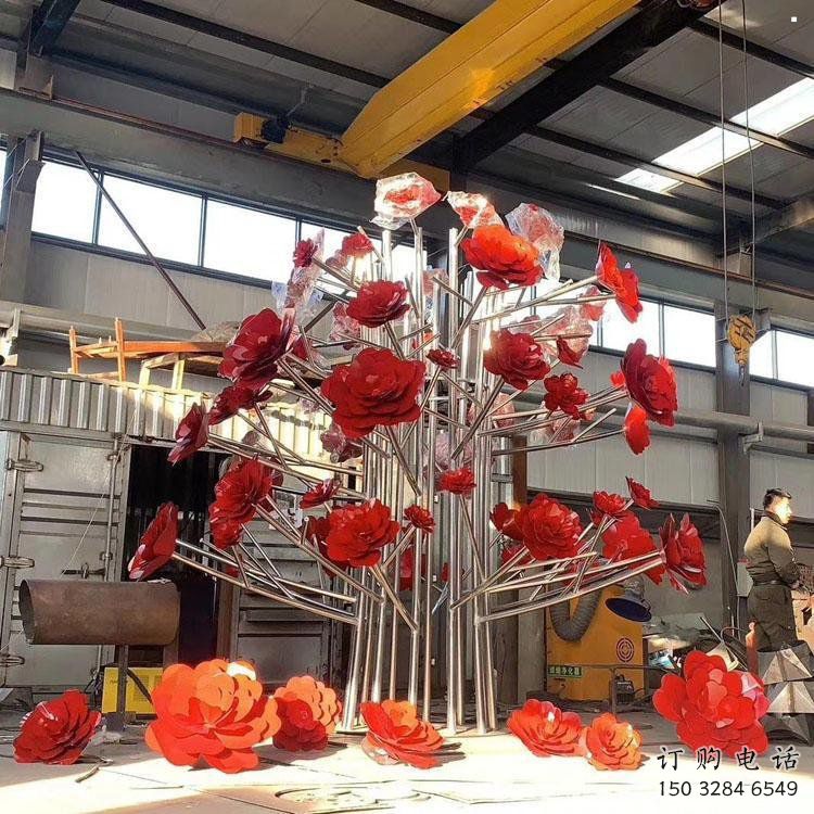 花朵玫瑰雕塑精選，廣場雕塑，展示玫瑰花朵雕塑定做
