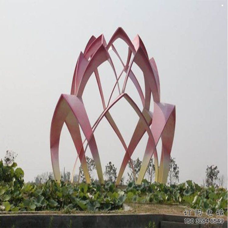花朵雕塑展品，街頭雕塑，地產(chǎn)郁金香花朵雕塑供需