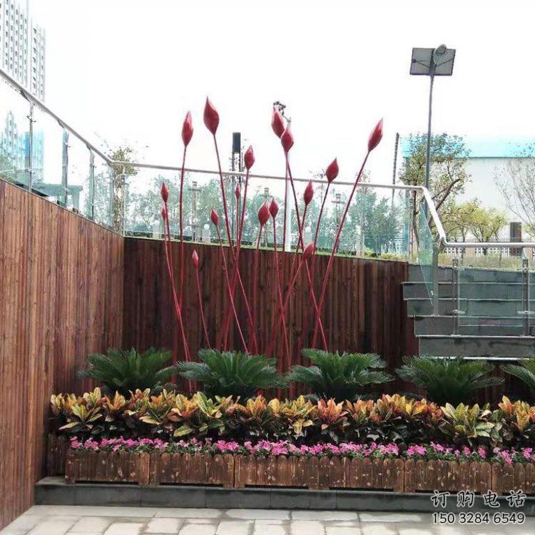 花朵雕塑制作通用，廣場(chǎng)雕塑，郁金香花朵雕塑廠家