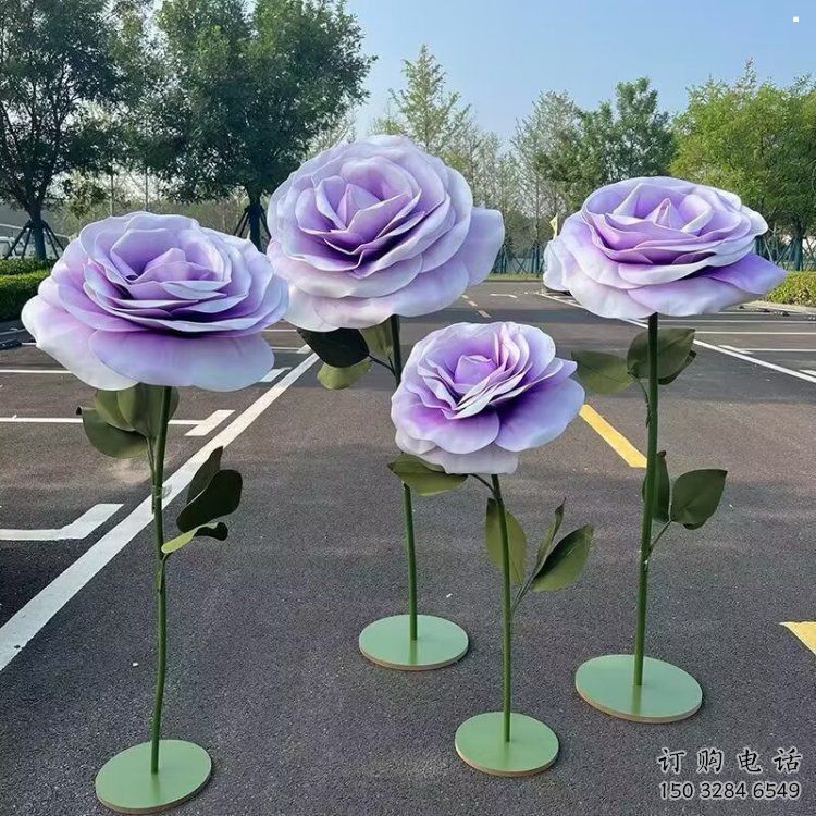 花朵月季雕塑定制廠家，街頭雕塑，月季花朵雕塑制作廠家