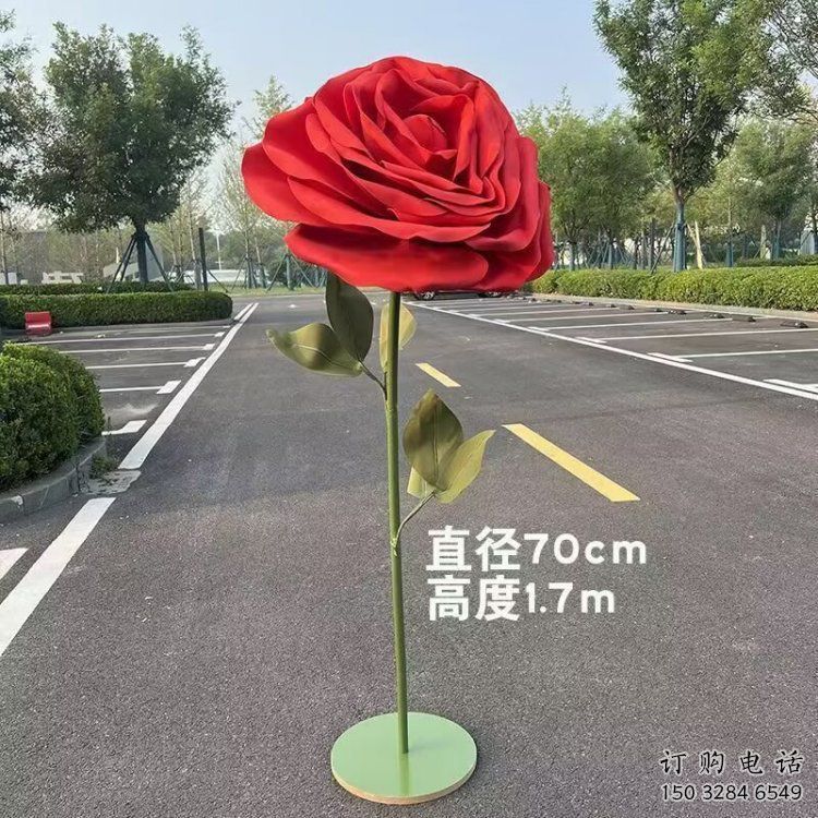花朵月季雕塑生產(chǎn)，美陳雕塑，景觀月季花朵雕塑優(yōu)選