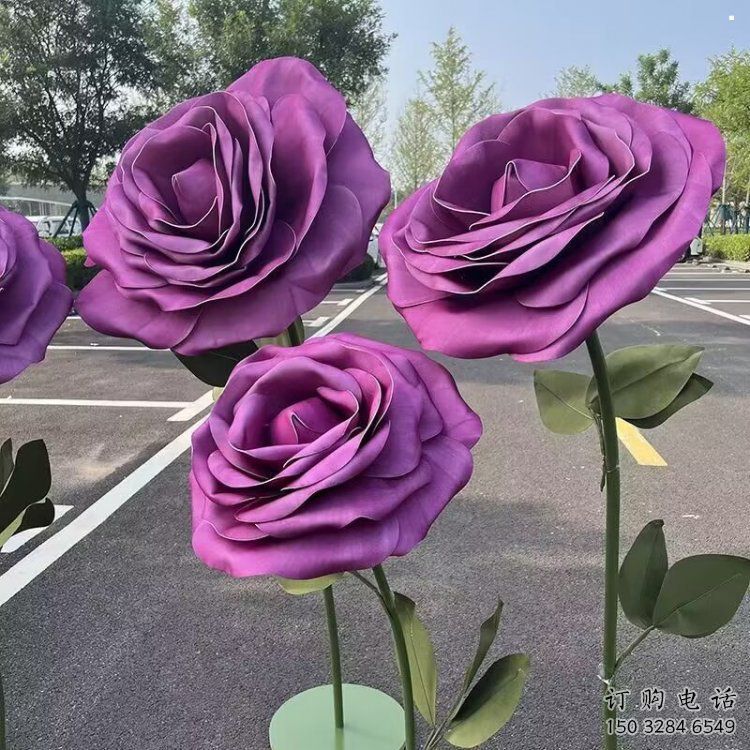 花朵月季雕塑造型點(diǎn)擊，中式工藝，月季花朵雕塑供給