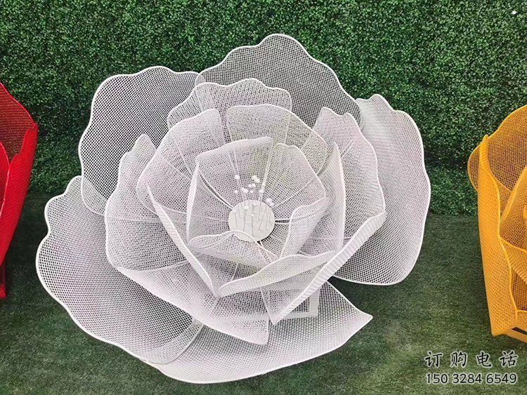 牡丹花雕塑標(biāo)準(zhǔn)，廣場(chǎng)系列，戶外鏤空牡丹花雕塑指用