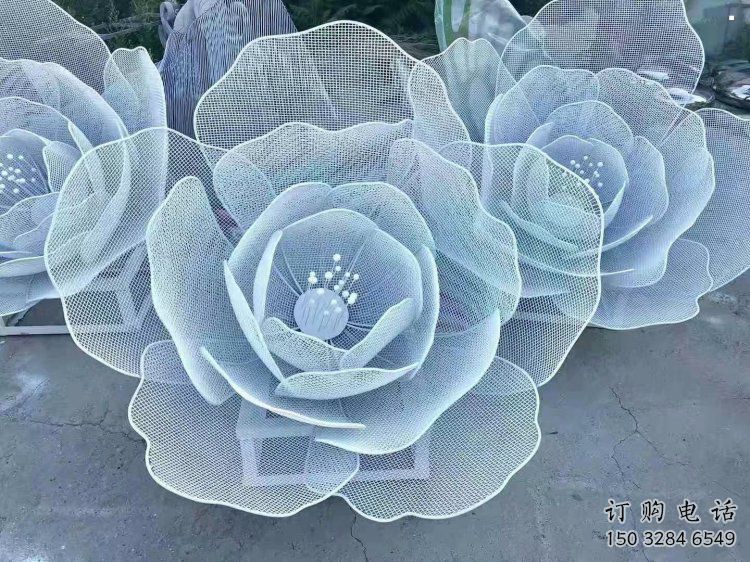 牡丹花雕塑訂做廠家，美陳雕塑，鏤空牡丹花雕塑優(yōu)選