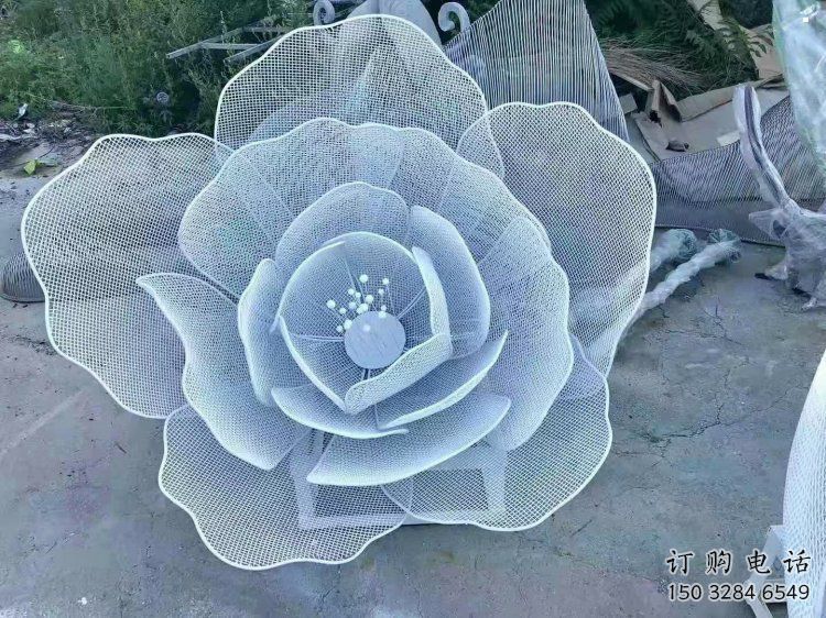 牡丹花雕塑提供，戶外雕塑，鏤空牡丹花雕塑生產(chǎn)廠家