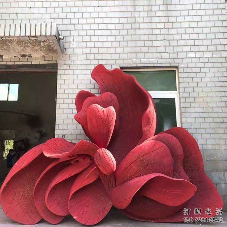 牡丹花雕塑供需，透雕系列，不銹鋼牡丹花雕塑制造商