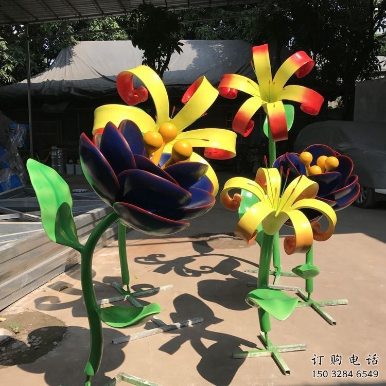 蘭花雕塑定價(jià)，景觀雕塑，不銹鋼蘭花雕塑廠家
