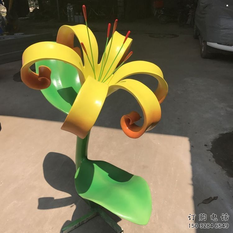 蘭花雕塑供需，美陳雕塑，不銹鋼蘭花雕塑承接