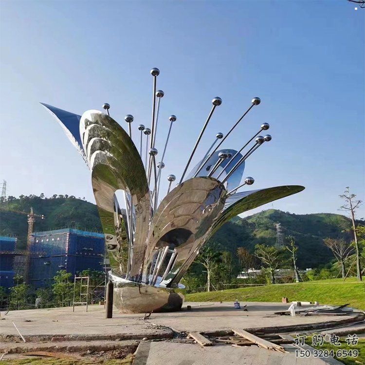 百合花雕塑標(biāo)準(zhǔn)，廣場雕塑，不銹鋼百合花雕塑供給