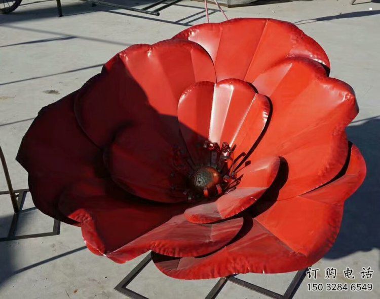 風(fēng)車花雕塑觀賞型，街景小品，不銹鋼風(fēng)車花雕塑主題常用