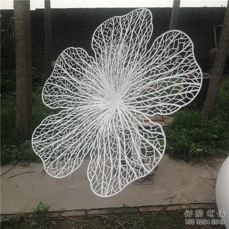 梨花雕塑供應(yīng)，地標(biāo)擺件，不銹鋼梨花雕塑制造廠家