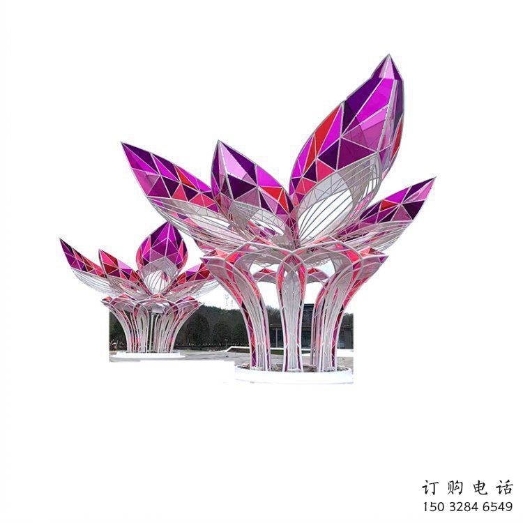 茉莉花雕塑工廠選用，街道標識，不銹鋼茉莉花雕塑批發(fā)