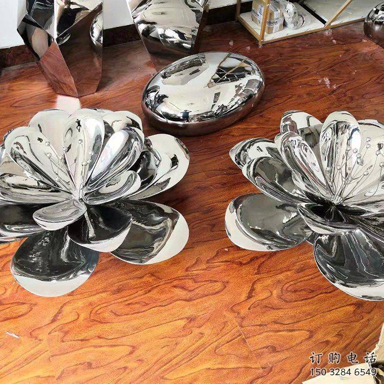 茉莉花雕塑定做，城區(qū)小品，不銹鋼茉莉花雕塑公司