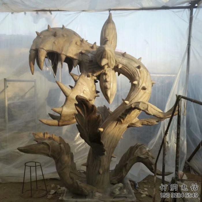 食人花雕塑制作，戶外雕塑，景觀食人花雕塑選用