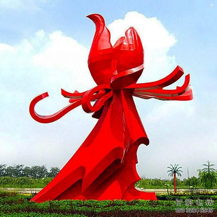 石榴花雕塑承接，廣場(chǎng)雕塑，不銹鋼石榴花雕塑定制