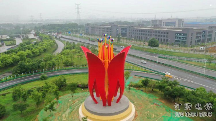 梧桐花雕塑專供，廣場雕塑，不銹鋼梧桐花雕塑標(biāo)準(zhǔn)