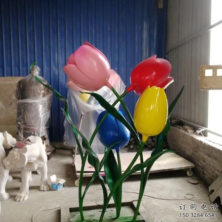郁金香雕塑廠家，中式工藝，不銹鋼郁金香雕塑精選