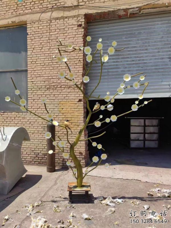 紫丁香雕塑制造商，露天雕塑，不銹鋼紫丁香雕塑訂做廠家