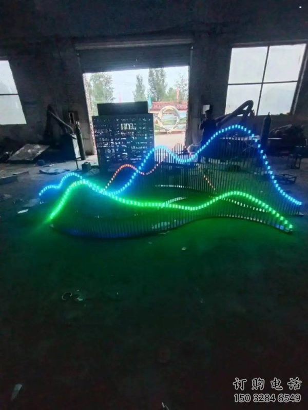 燈光假山雕塑，街景小品，假山雕塑抽象制作