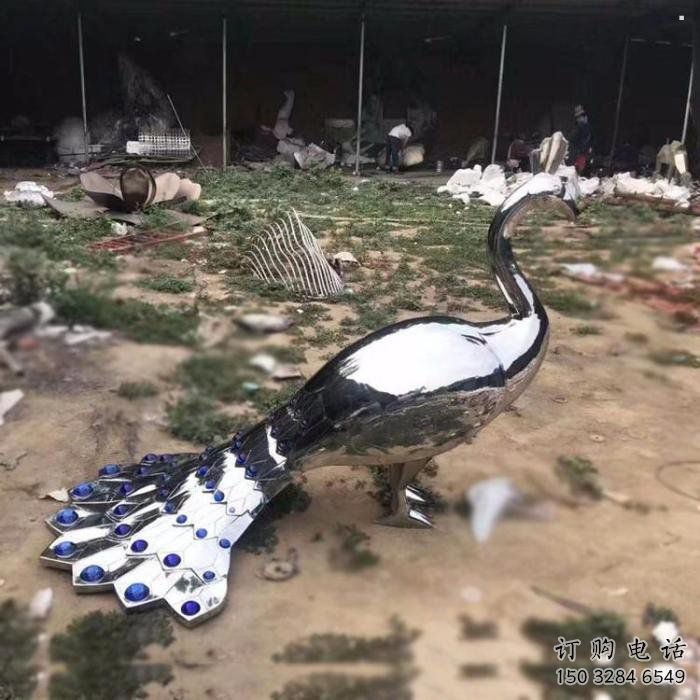 小孔雀雕塑訂做，景觀雕塑，不銹鋼孔雀雕塑制造廠家