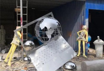 地球儀雕塑觀賞型，街景小品，筆記本地球儀雕塑廠家常用