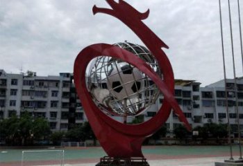 地球儀雕塑制造商，小區(qū)擺件，白鋼地球儀噴泉雕塑提供