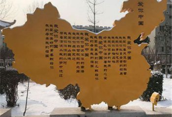 地圖雕塑訂做，城市裝飾，不銹鋼地圖雕塑廠家