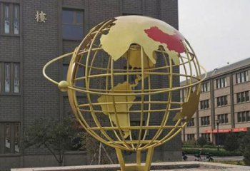 地球儀雕塑優(yōu)選，城市裝飾，烤漆地球儀雕塑定做