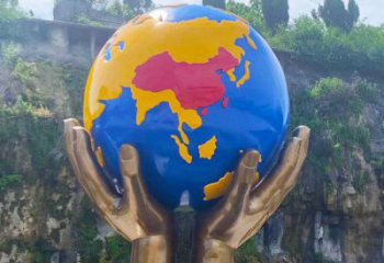 地球儀雕塑供求，城市雕塑，景觀手托地球儀雕塑優(yōu)選