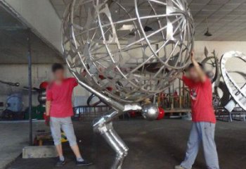 地球儀雕塑精選，街頭藝術(shù)，公園手托地球儀雕塑承接