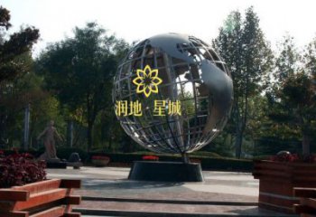 地球儀雕塑承接，景區(qū)案例，現(xiàn)代地球儀雕塑承接