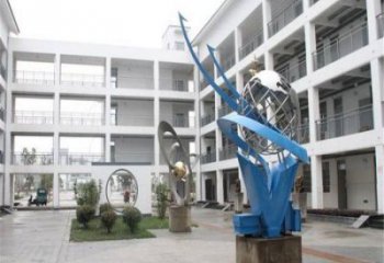 地球儀雕塑承接，校園雕塑，現(xiàn)代地球儀雕塑定制