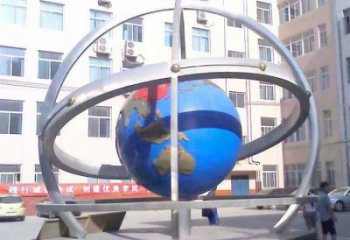 地球儀雕塑觀賞型，廣場系列，現(xiàn)代地球儀雕塑廠家優(yōu)選